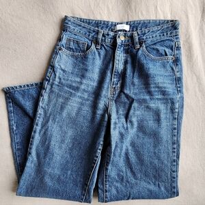 Oak + Fort Wide Leg Blue Jeans